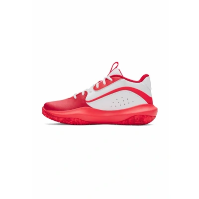Image of Under Armour Unisex Ua Lockdown 7 Basketball Schuhe, White Red Racer Red, 12 UK