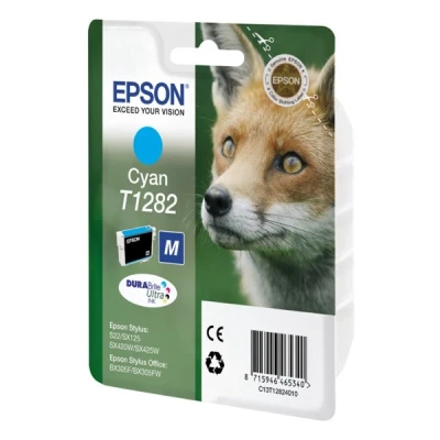 Image of Epson T1282 Cyan Fox Genuine, DURABrite Ultra Ink Cartridge