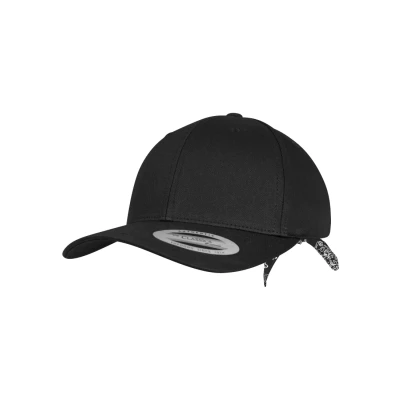 Image of Flexfit Curved Bandana TIE Snapback Cap, Size: One Size, Black
