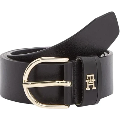 Image of Tommy Hilfiger Women’s 3.5 cm Essential Effortless Belt with Pin Buckle, Black (Black), 125