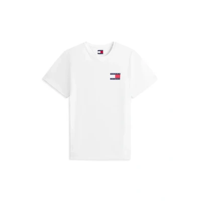 Image of Tommy Jeans SLIM Essential FLAG TEE Basic Tshirt, Men&#039;s, Size: 34, White