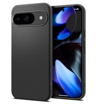 Image of Spigen Liquid Air TPU Back Cover Black Google Pixel 9/9 Pro