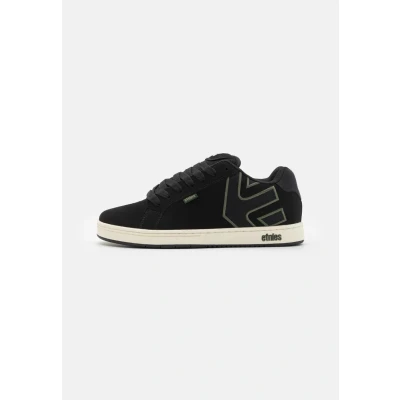 Image of Etnies Fader Skate shoes, Men&#039;s, Size: 12, Black/green Imitation leather/ textile
