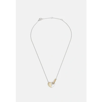 Image of Tommy Hilfiger LOVE Necklace silvercoloured/goldcoloured/white, Women&#039;s, Size: One Size, Silver coloured/gold coloured/white
