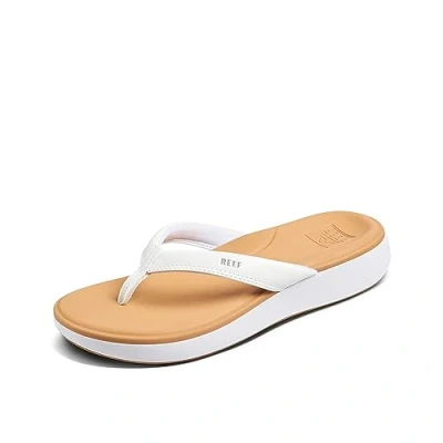 Image of Reef Slippers, Women&#039;s, Size: 6, White/tan shoes