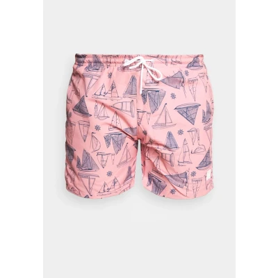 Image of Urban Classics B T Pattern Swimming shorts, Men&#039;s, Size: 6XL, Pink