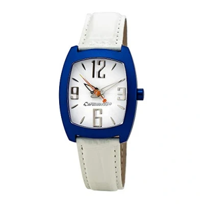 Image of Chronotech Mens Analogue Quartz Watch with Leather Strap CT2050M 07, White, 36MM,
