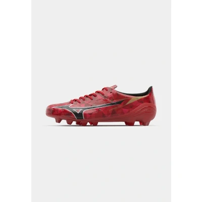Image of Mizuno Alpha II Elite Moulded stud football boots, Men&#039;s, Size: 11, Red/black/gold shoes