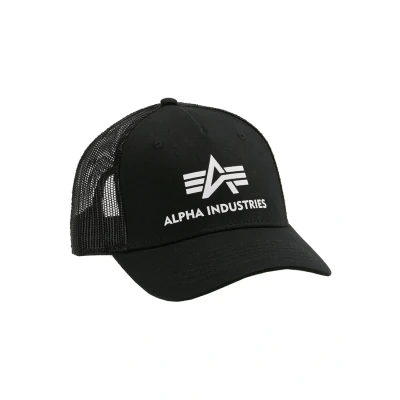 Image of Alpha Industries Basic Trucker Unisex Cap, Size: One Size, Black