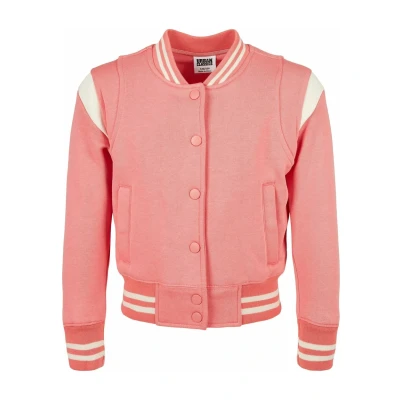 Image of Urban Classics Zipup sweatshirt for kids, Size: 13 14y, Palepink/whitesand