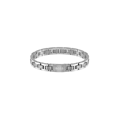 Image of BOSS Metal LINK Essentials Bracelet, Men&#039;s, Size: One Size, Silber