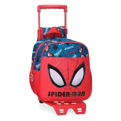 Image of Joumma Marvel Spiderman Authentic Backpack Nursery Red 21x25x10cm Polyester 5.25L, Red, Daycare Backpack,