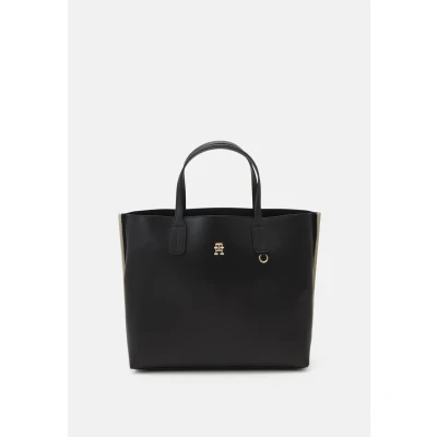 Image of Tommy Hilfiger Iconic Satchel Tote bag, Women&#039;s, Size: One Size, Black