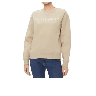 Image of Tommy Hilfiger LOGO Sweatshirt, Women&#039;s, Size: Large, Classic khaki