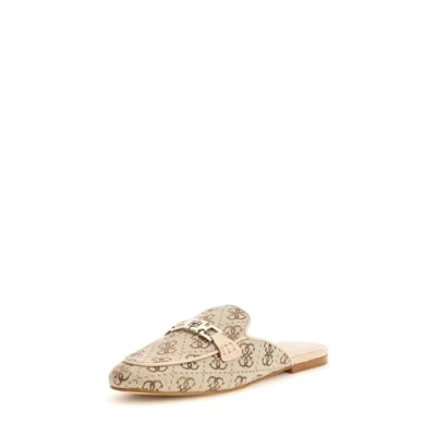 Image of Guess Bommy Slippers, Women&#039;s, Size: 4, Gold Imitation leather/ textile
