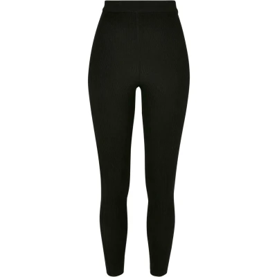 Image of Urban Classics RIB KNIT Leggings Trousers, Women&#039;s, Size: XXL, Black