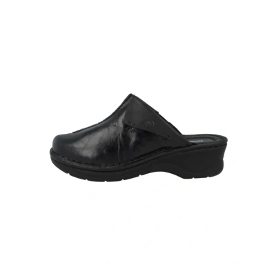 Image of Josef Seibel Clogs, Women&#039;s, Size: 6.5, Black Leather