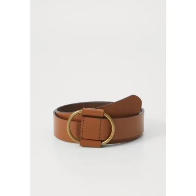 Image of PIECES Women&#039;s Pcpilja Leather Jeans Belt Fc Noos, Root Beer, 85 cm