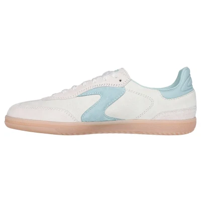 Image of Skechers Hotshot Trainers, Women&#039;s, Size: 5, Natural leather aqua trim shoes