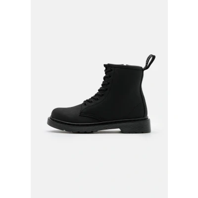 Image of Dr. Martens 1460 Serena MONO Republic WP Laceup ankle boots for kids, Size: 11K, Black shoes