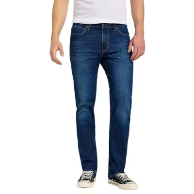 Image of Lee X Straight leg jeans darkblue denim, Men&#039;s, Size: 40x32, Dark blue denim