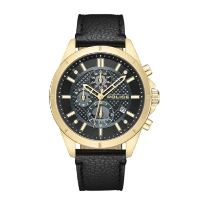 Image of Police Chronograph watch, Men&#039;s, Size: One Size, Gold