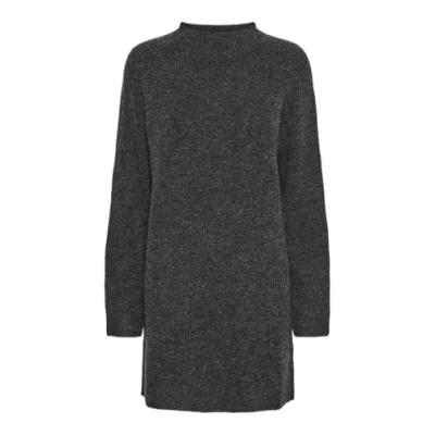 Image of Pieces Pcnemesio MOCK NECK Dress Jumper dress, Women&#039;s, Size: Small, Dark grey