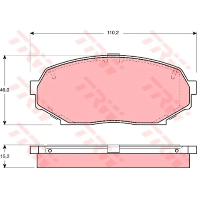 Image of brake Pad Set, disc TRW GDB1028
