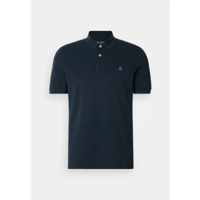 Image of Marc O&#039;Polo Short Sleeve Button Placket Slits Embroide Polo shirt, Men&#039;s, Size: XL, Dark night