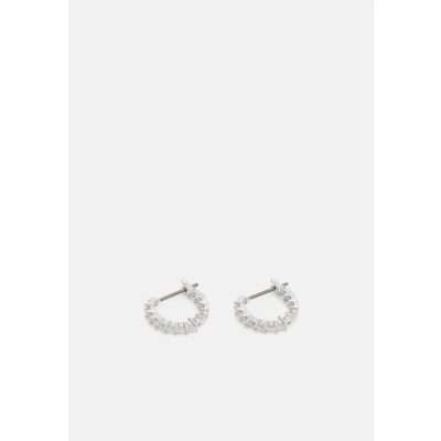Image of Swarovski Vittore MINI HOOP Earrings silvercoloured, Women&#039;s, Size: One Size, Silver coloured