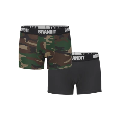 Image of Brandit Men&#039;s Boxer Shorts, Woodland Und Black, S