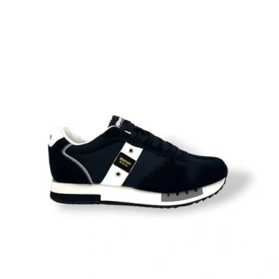Image of Blauer Queens Trainers, Men&#039;s, Size: 10.5, Navy/white Leather and textile