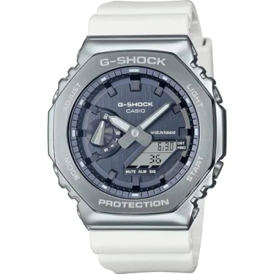 Image of G SHOCK Unisex Watch, Size: One Size, White/blue