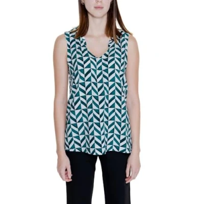 Image of Street One Women&#039;s A344682 Blouse with arms, Cool Vintage Green, 8