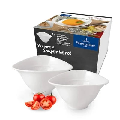Image of Villeroy &amp; Boch Soup Bowls Vapiano 16 x 18 cm 2 Pieces