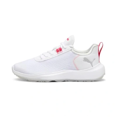 Image of Puma Golf Fusion Crush shoes, Women&#039;s, Size: 8.5, White garnet rose Textile