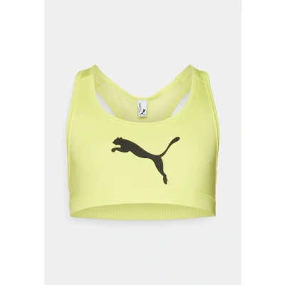 Image of Puma BRA Medium support sports bra, Women&#039;s, Size: XS, Lemon sherbert