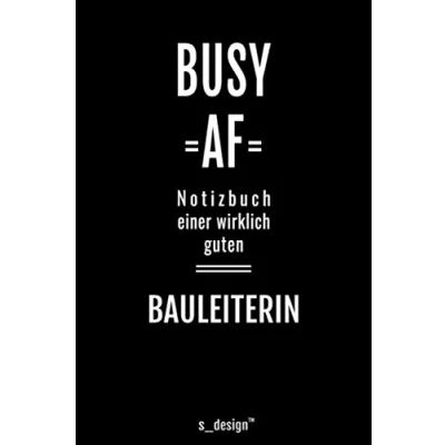 Image of Notizbuch für Bauleiter/Bauleiterin: Originelle Geschenk Idee [120 Seiten kariertes blanko Papier]