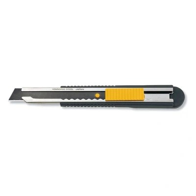 Image of Olfa FWP 1 Cutter, Stainless Steel, Black and Yellow, 14.5 x 1.8 0.5 cm