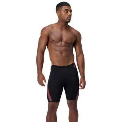 Image of Speedo Men&#039;s Hyperboom Placement Jammer Swim Training Fitness Chlorine Resistant