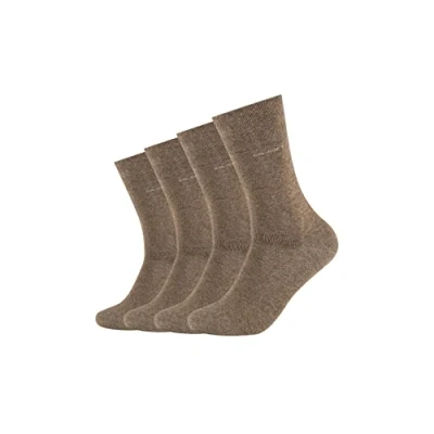 Image of camano Online Unisex 4 PACK Socks, Size: 6 8, Camel