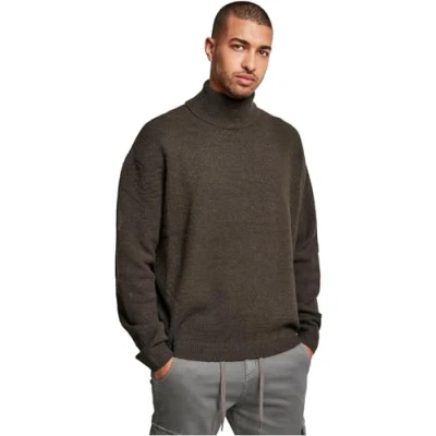 Image of Urban Classics Oversized ROLL NECK Sweater Jumper, Men&#039;s, Size: 5XL, Blackbird