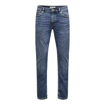 Image of Only &amp; Sons Men&#039;s Jeans, Blue Denim, 30W / 30L