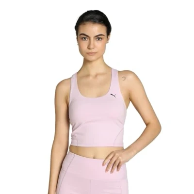 Image of Puma Studio Foundation CROP TANK Top, Women&#039;s, Size: XL, Grape mist heather