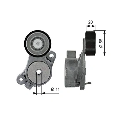 Image of Tensioner Pulley, v ribbed belt GATES T39040