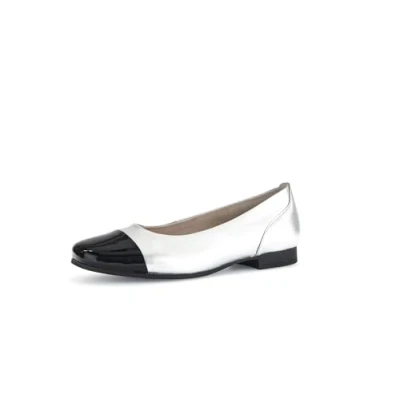 Image of Gabor Ballet pumps, Women&#039;s, Size: 6, Silber/black Leather