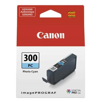Image of Canon PFI 300PC photo cyan ink cartridge (original Canon)