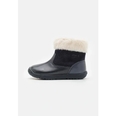 Image of Geox B Macchia GIRL Classic ankle boots for kids, Size: 7K, Navy Leather and textile