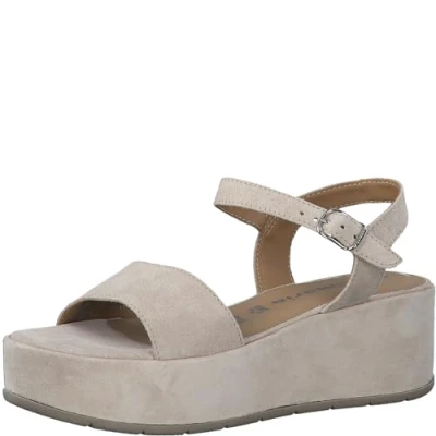 Image of Tamaris Wedge sandals, Women&#039;s, Size: 5, Ivory suede Leather