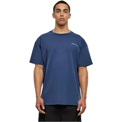 Image of Urban Classics Small Embroidery Basic Tshirt, Men&#039;s, Size: 4XL, Spaceblue